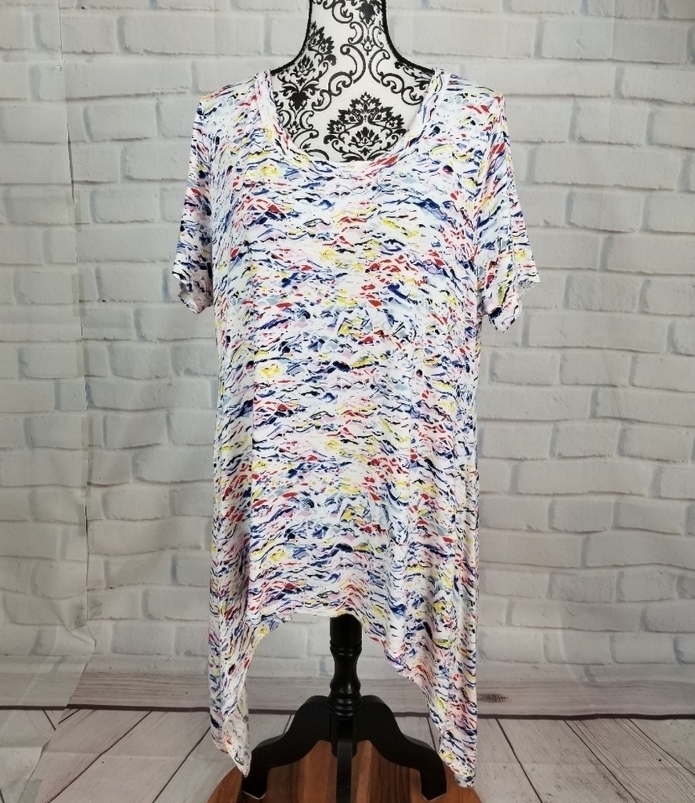 Premise sz 1x stretch knit short sleeve top